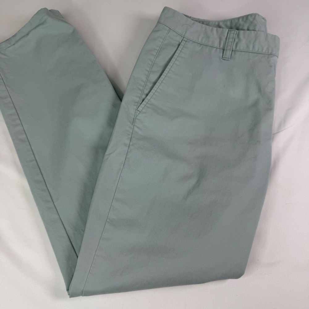 Bonobos Mens Slim Fit Chinos Sage Green Pants 33x32 Cotton Twill Casual Trousers